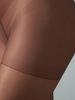 1 Pair Women Chocolate Brown Sheer Tights High Waist Shaping Pantyhose Elastic Nylon Stockings Slimming For Daily Wear