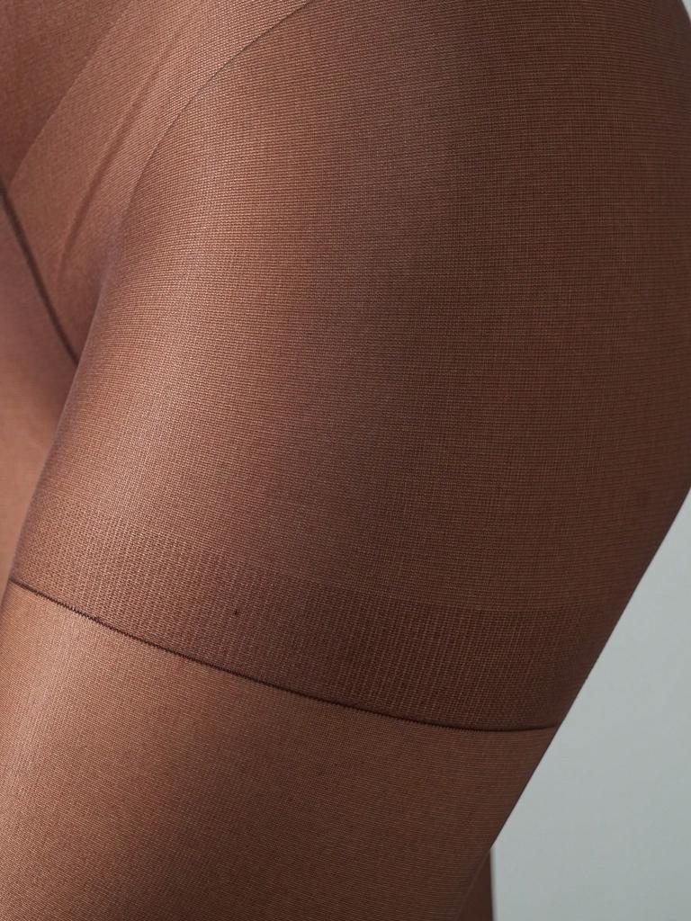 1 Pair Women Chocolate Brown Sheer Tights High Waist Shaping Pantyhose Elastic Nylon Stockings Slimming For Daily Wear