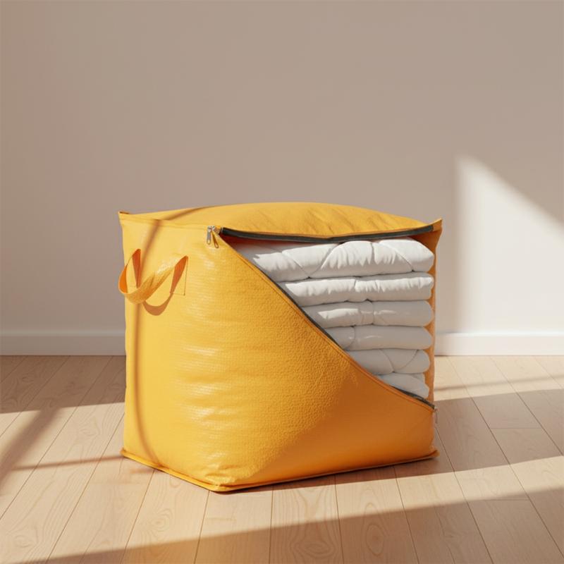Large Capacity Moving Packaging Bag 100L Waterproof Woven Clothes Organizer for Dormitory Home Packing Storage