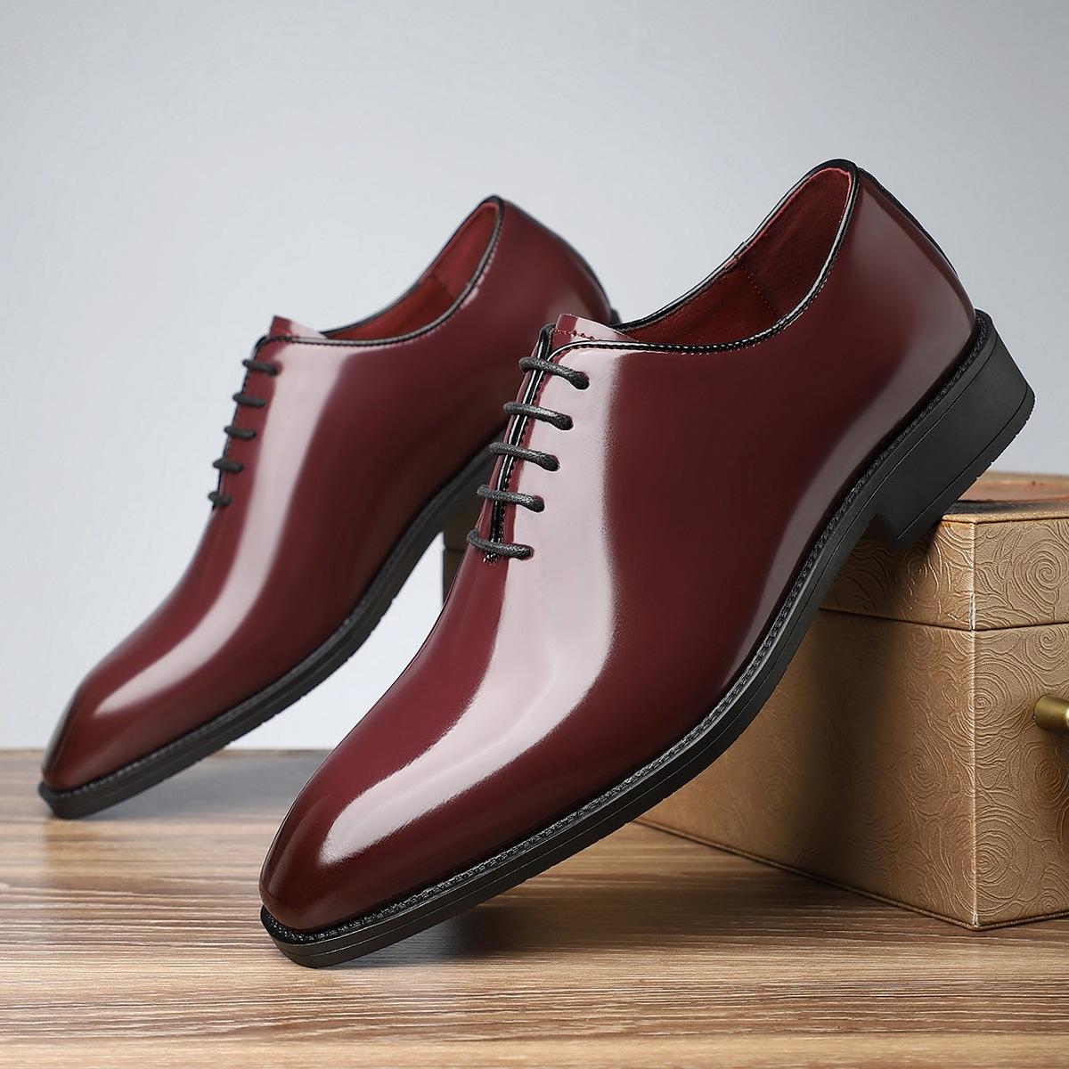 

Fashion New Men s Business Leather Shoes Formal Men s Shiny Leather Shoe Oxfords Wedding Office Shoes Autumn Breathable Pointed Sneakers 48 кларет