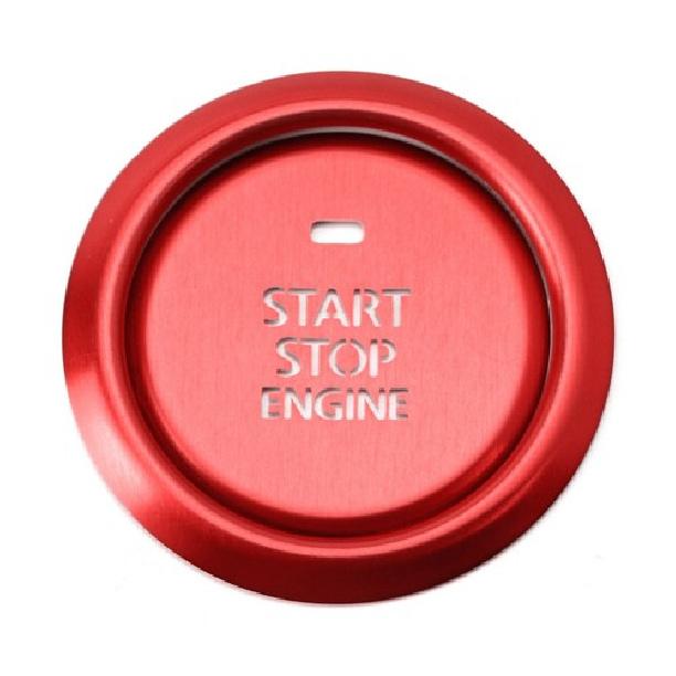 2pc Red Keyless Engine Push Start Button & Surrounding Ring For -up Mazda 3