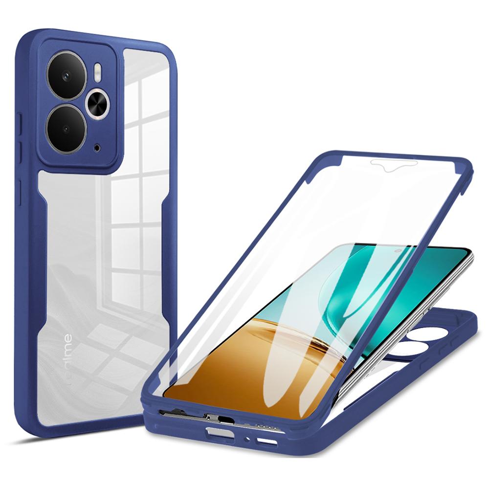 For Realme 14 5G Case Acrylic+TPU Clear Phone Cover with PET Screen Film