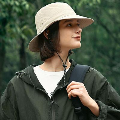 Unisex Fisherman Hat Large Brim Windproof Chin Strap Anti UV Sunlight Quick Dry Great Breathability Outdoor Fishing T