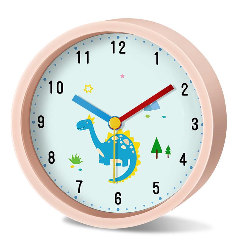 Cute Cartoon Alarm Clock Panda Silent Quartz Loudspeaker Mute Table Desk Clock for Kids Bedroom Nursery Study Room Decor