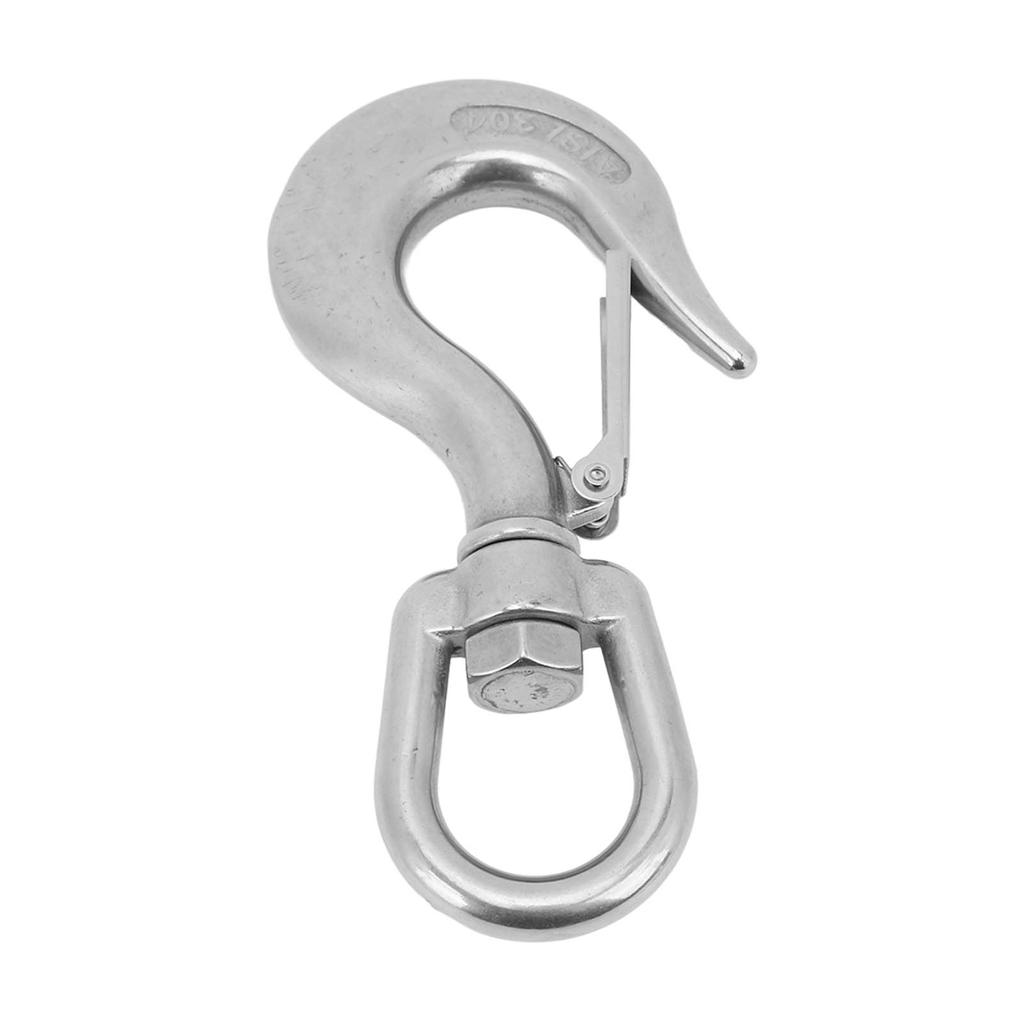 1.3in Clevis Slip Hook Stainless Steel Rotating Lifting Chain Hook for Yachts Fishing Boats