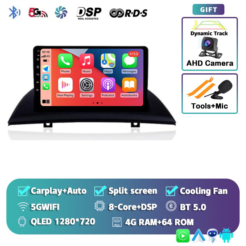 Android 14 Carplay Auto WIFI+4G Car Radio For BMW X3 E83 2004 - 2012 Multimedia GPS Video Player Stereo 2din DSP Head Unit Audio