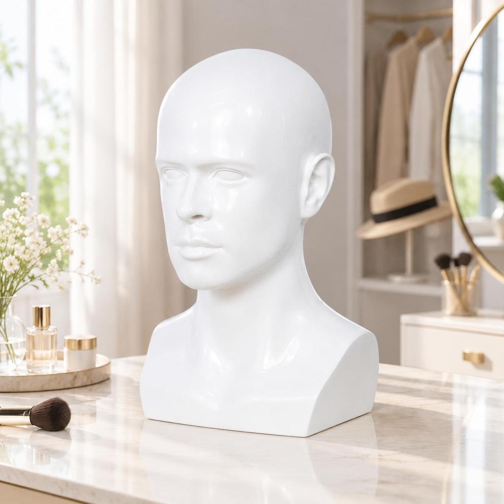 Male Mannequin Bust Versatile PVC Stable for Retail Store Owners,