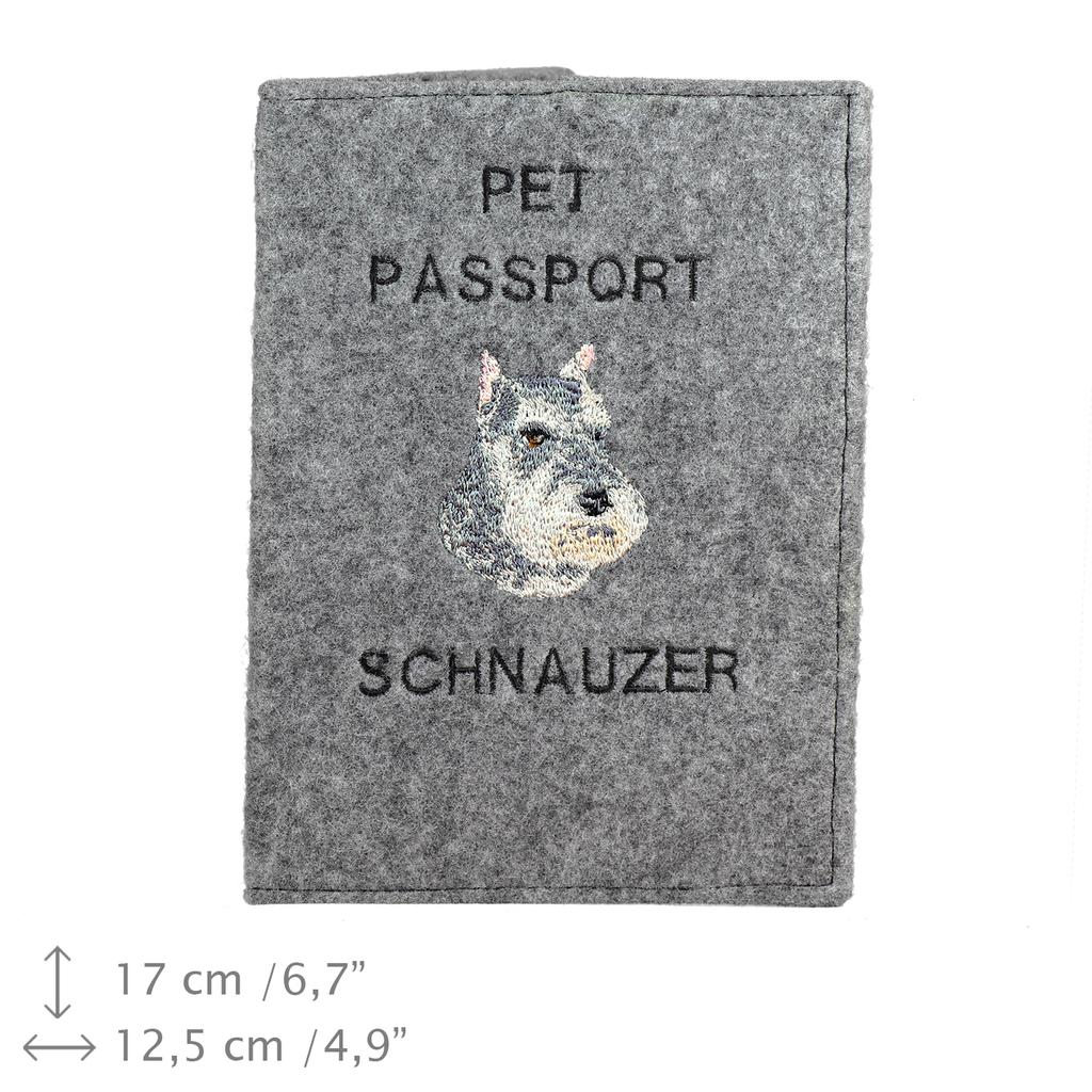 Schnauzer I - Dog passport case, document case, gift for the traveller from the Art-Dog brand