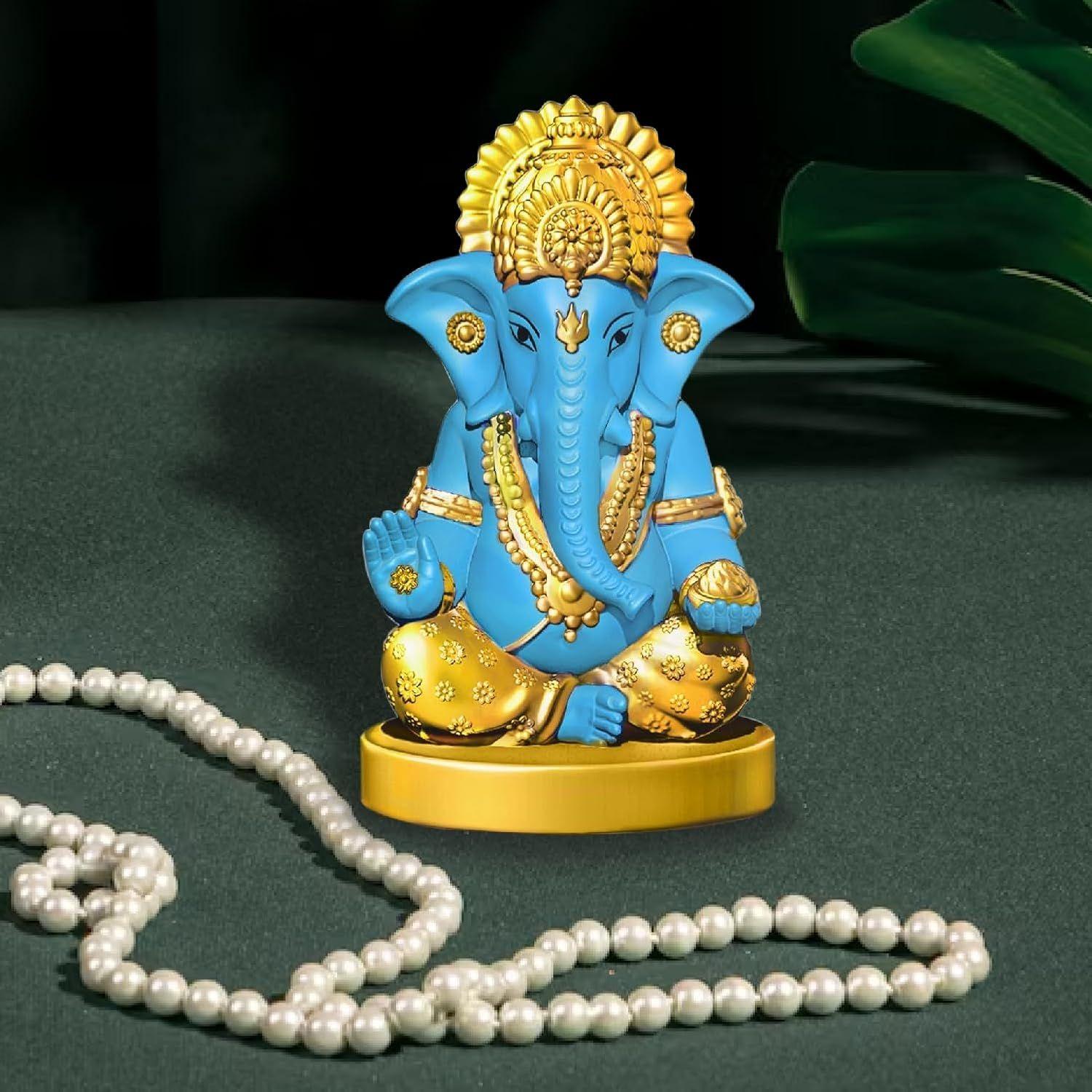 

Идол Ганеши для дома/Идолы богов/Мурти Ганапати/Ганеша Джи для Пуджи/Приборная панель автомобиля/Дом/Офис/Гостиная/Декоративные предметы/Домашний декор синий
