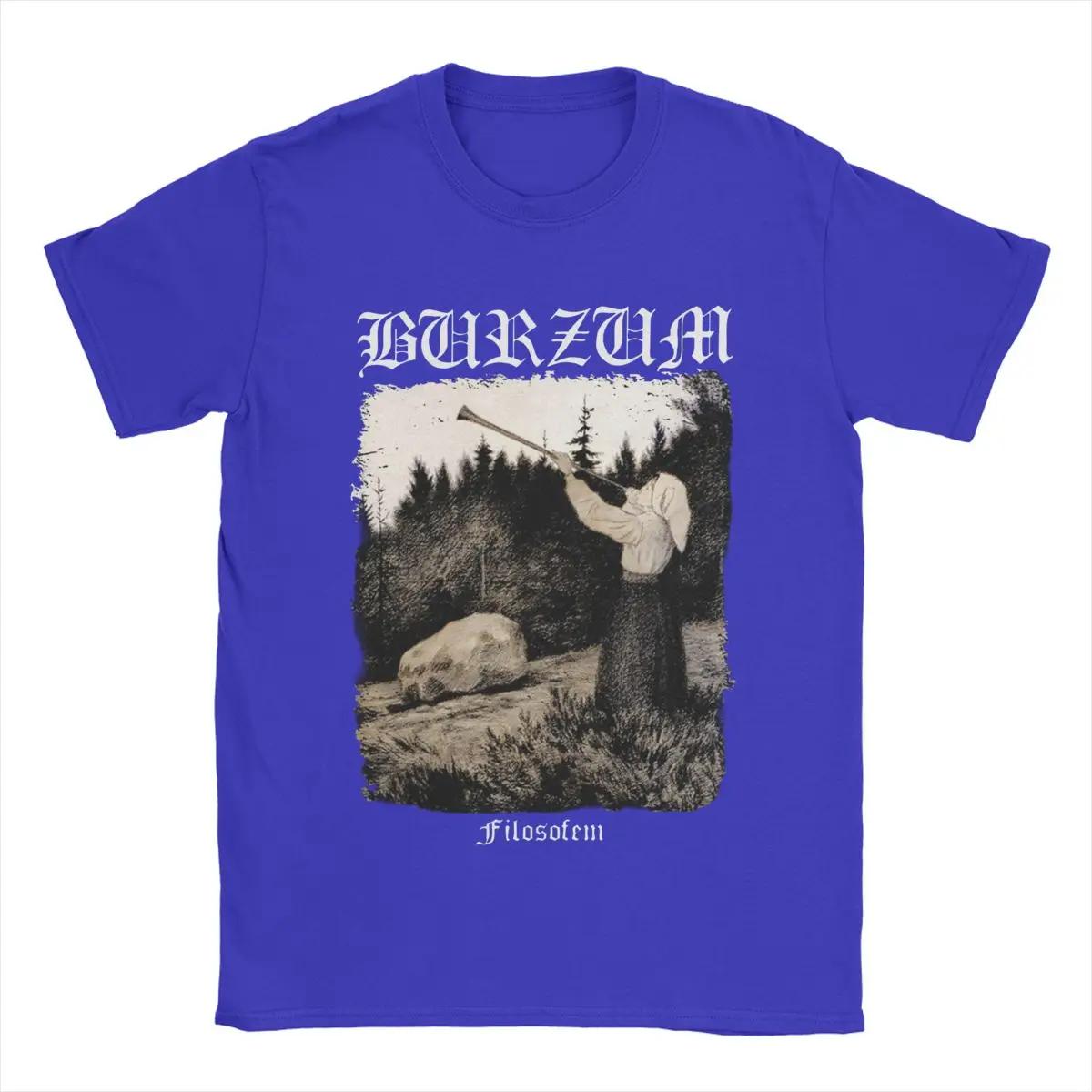 

Чоловіча бавовняна футболка Burzum Blow The Trumpet Дивовижна футболка з круглим вирізом Літній одяг з короткими рукавами XXL