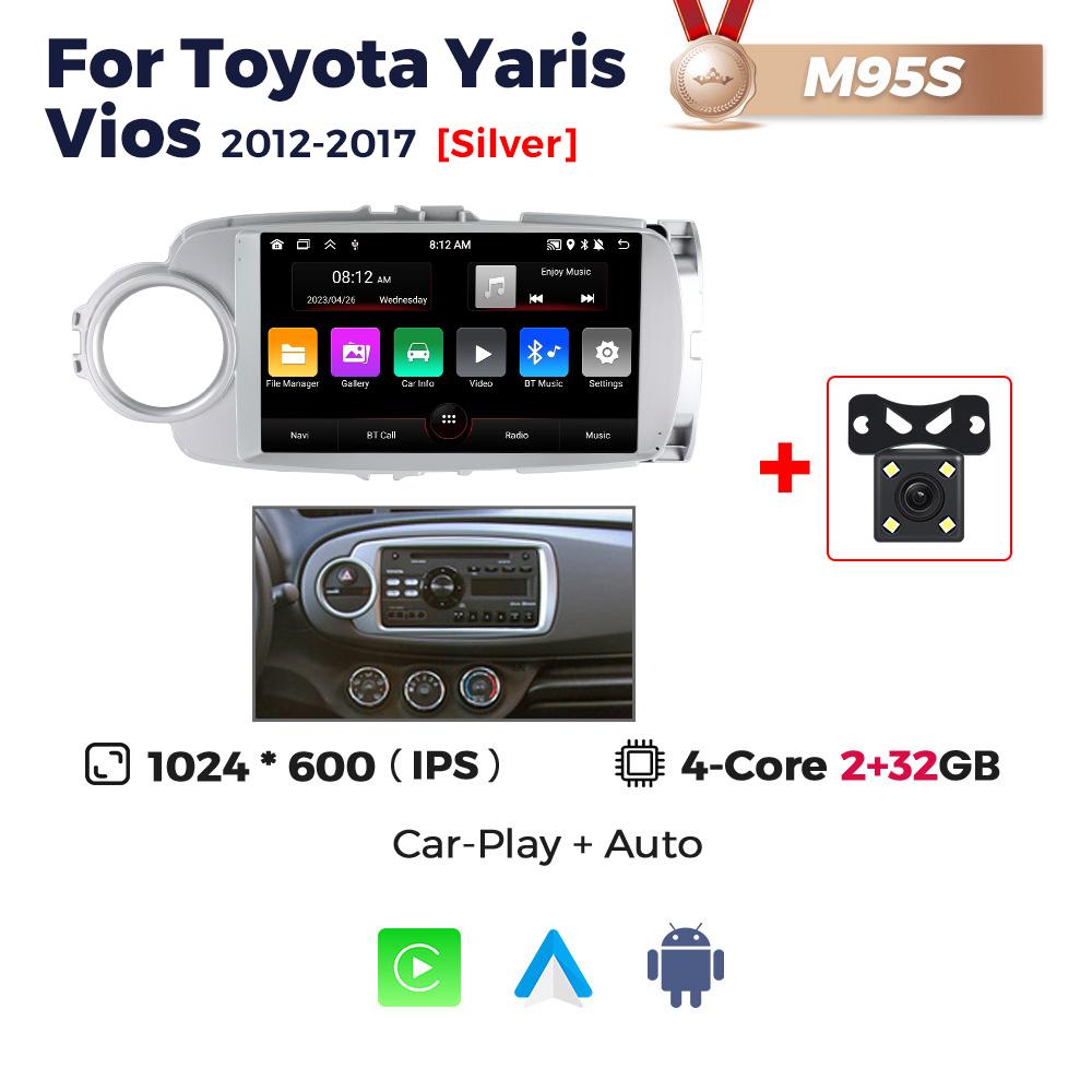 Navifly Car Radio Android Auto Wireless 8-Core For Toyota Yaris 2012-2017 GPS CarPlay Monitor Car Intelligent Systems Stereo BT