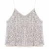 Women's Loose Casual Sequined Camisole Vest V Neck Shiny Sparkling Basic Top