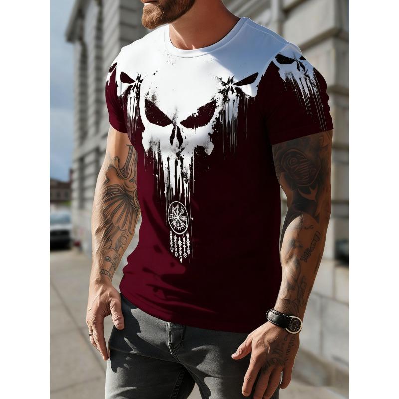 Men's T-shirts Outdoor Breathable Round Neck Short Sleeve Summer Shirt 3D Full Body Printed Unique Pattern, Casual Sports Street
