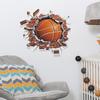 3D Broken Wall Basketball Boys Bedroom Porch Home Beautification Wall Stickers