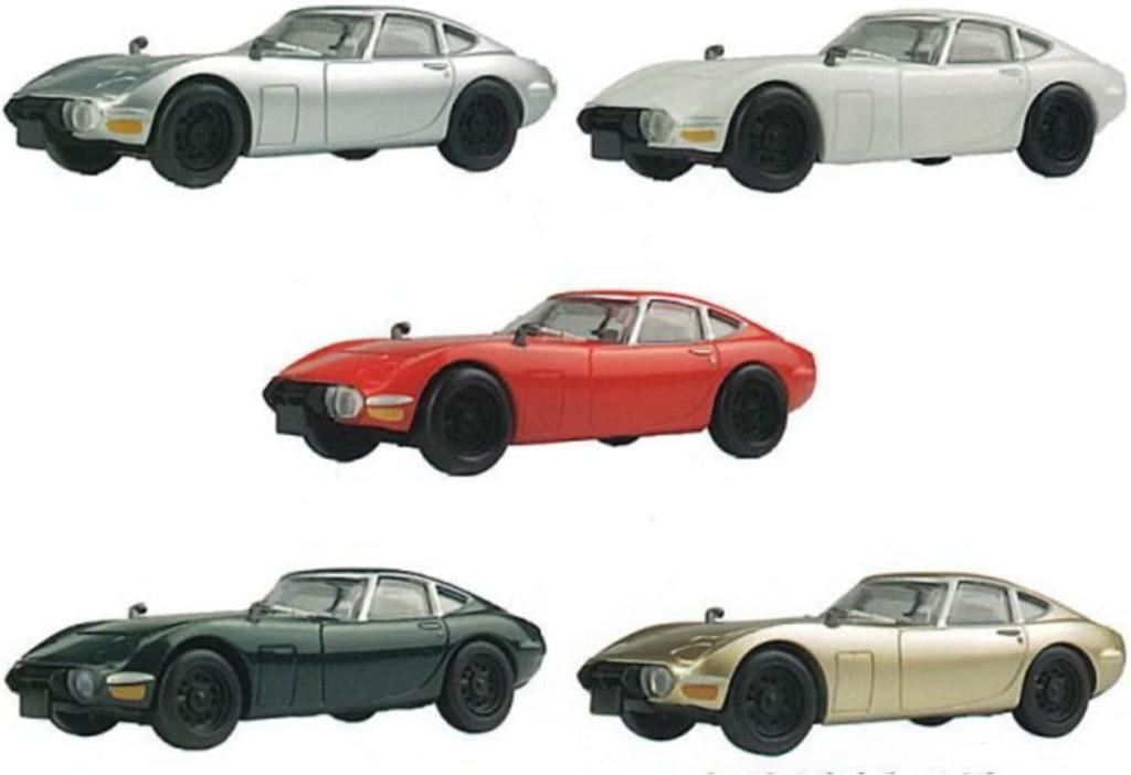 Scale Minicar MONO COLLECTION Toyota 2000GT Complete Set of 5 Full Gachapon 1/64 Types, Set,