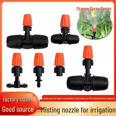 Oranges Sprühdüsenset für Gartenbewässerung, Automatische Bewässerung, Tropfbewässerung, Kühlung und Staubentfernung.