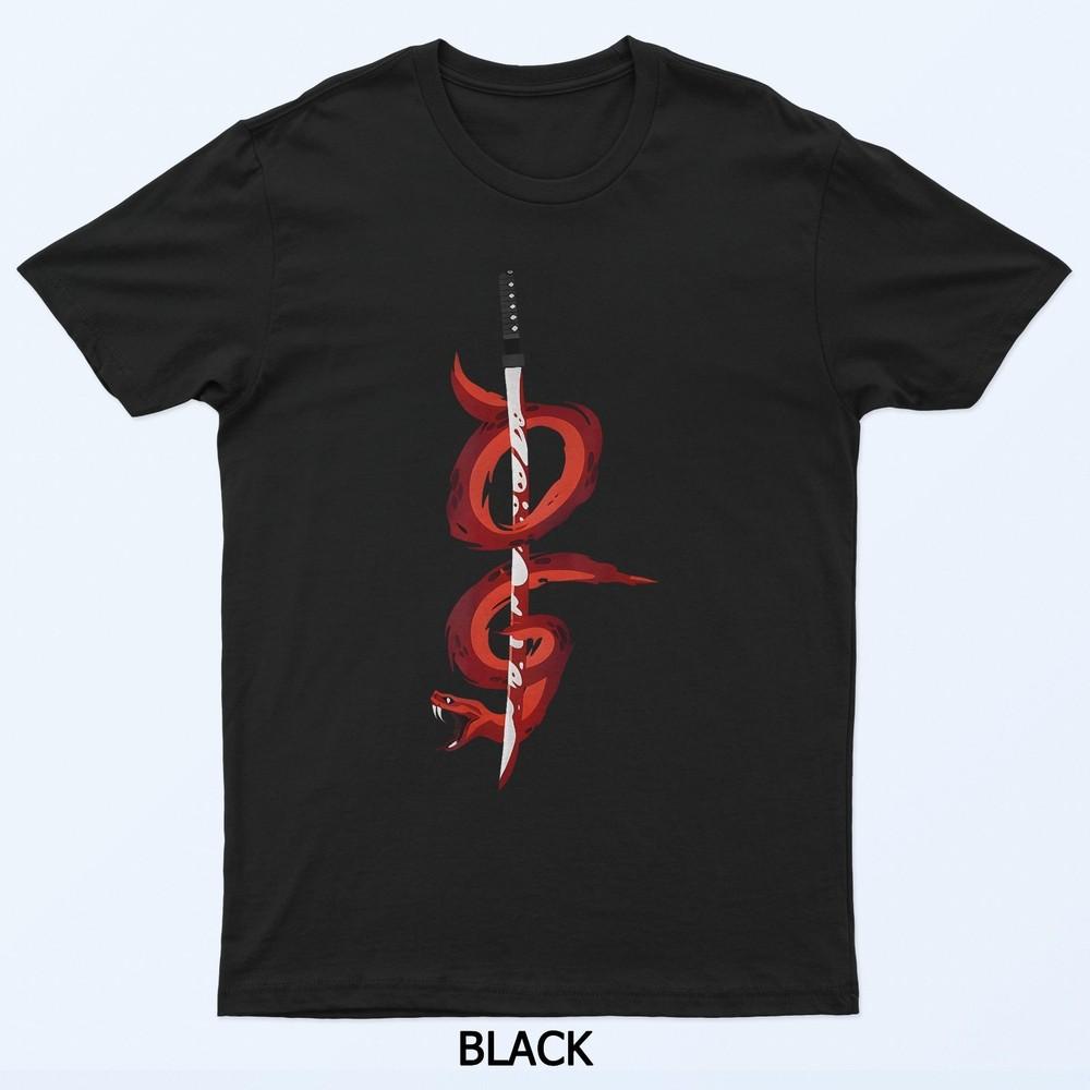 

Og Graphic Bold Red Snake Style Design T-Shirt XL