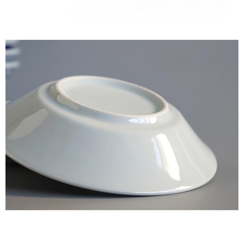 1pc Japanese Style High Temperature Underglaze Color Ceramic Dish, Round Hand-painted Porcelain Tableware for Home Restaurant 4 Style