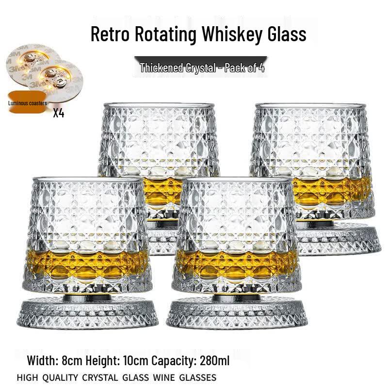 Crystal Rotating Whisky Glass