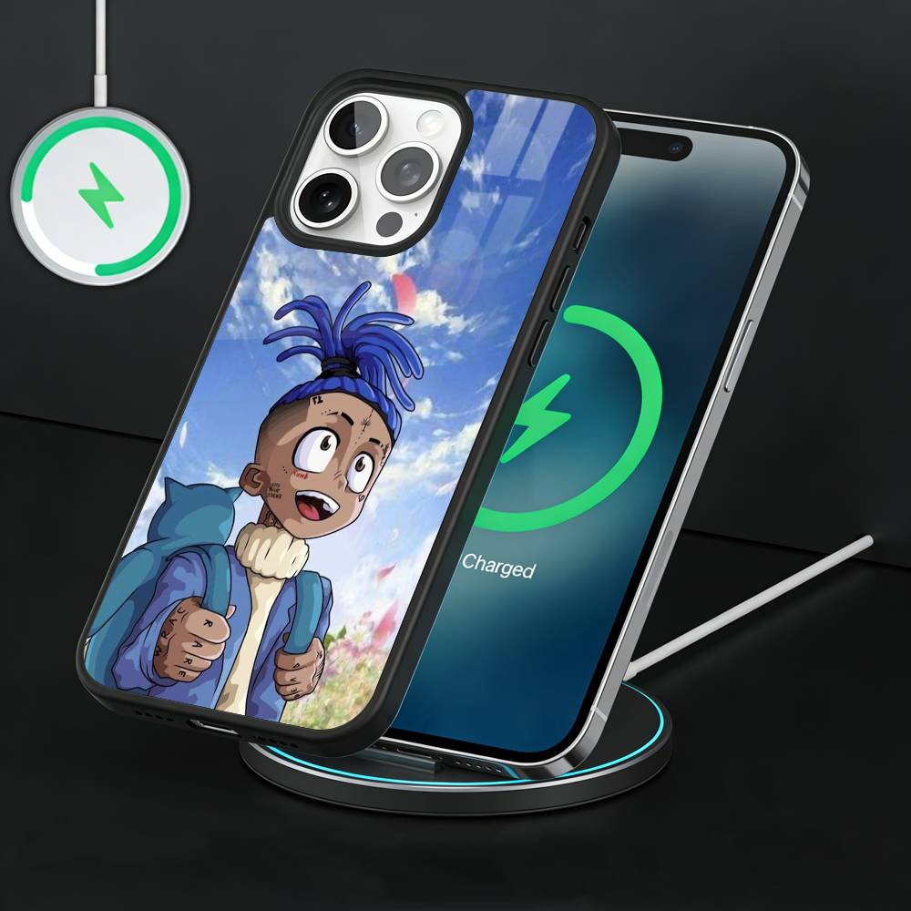 Anime Style Rapper X-XXXTentacionS Phone Case For iPhone17,16,15,14,13 Plus,Pro Max Magnetic For Magsafe Wireless Charging