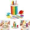 Wooden Rainbow Sorting Balls And Matching Board For Childrens Color Recognition And Fine Motor Skills Development