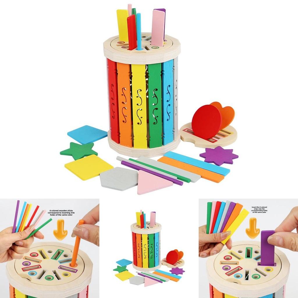 Wooden Rainbow Sorting Balls And Matching Board For Childrens Color Recognition And Fine Motor Skills Development