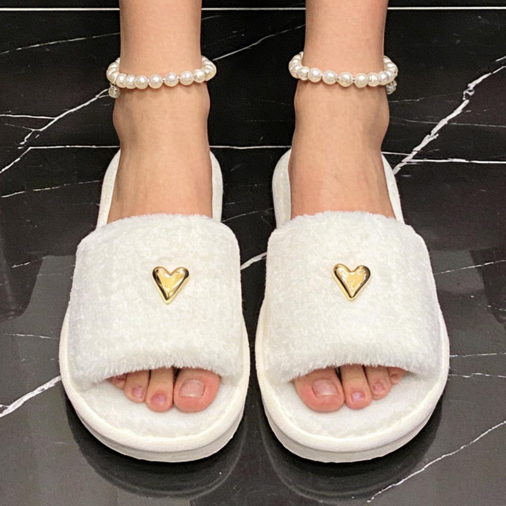 Women's Fuzzy Plush House Slippers Cozy Indoor Home Slippers for Bedroom and Everyday Wear