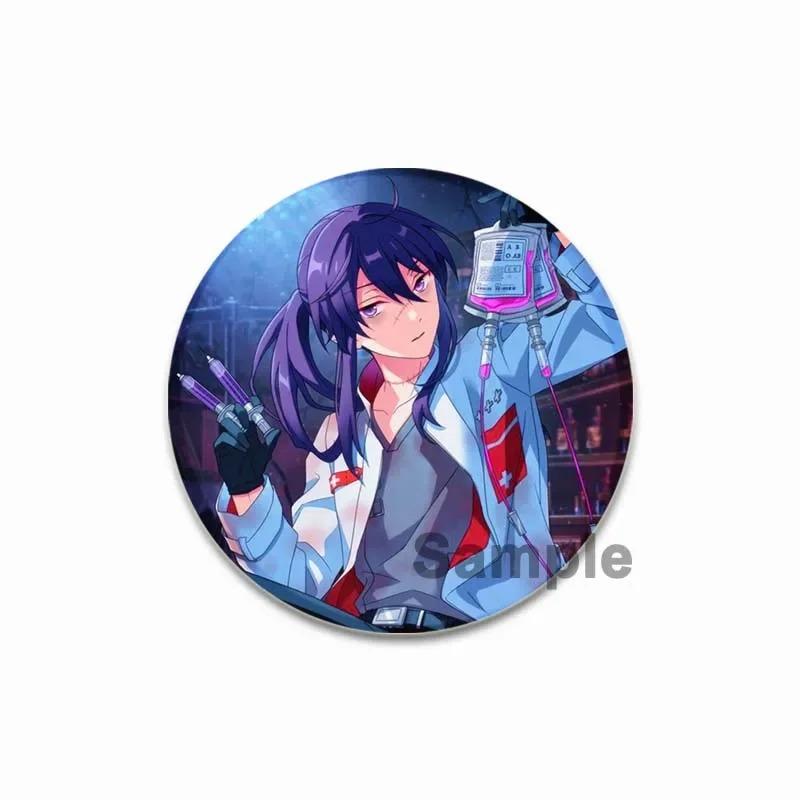 32/44/58MM Tinplate Brooch Ensemble Stars SOUMA KANZAKI Round Pins Cute Cartoon Badge for Backpacks Clothes Accesoory Jewelry