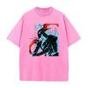 Japan Anime Solo Leveling Igris Cool Print Tee Men Women Manga Cotton T Shirts Vintage Washed Tshirt Harajuku Male T-shirt