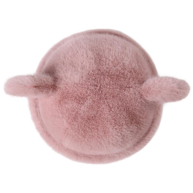 7-15 Years Old Kids Thick Soft Warm Thermal Daily Use Party Travel Bear Ear Faux Fur Beanie Hat