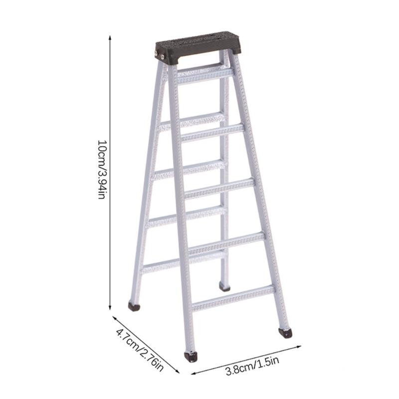 Doll House Ladder 1/12 Miniature Furniture Toy Doll House Accessory for Kids Pretend Play Craft Model Project Decoration