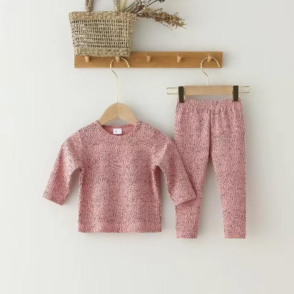 Модный костюм для младенцев Весна Хлопок Длинный рукав Футболка + Штаны Одежда для Мальчика Девочки 1-6M 60