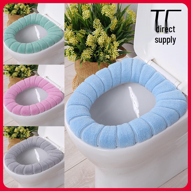 Plush Washable Winter Toilet Seat Cushion - Universal Fit