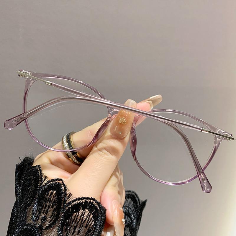 Transparent Round Frame Pochromic Myopia Glasses for Women Indoor Outdoor UV Protection Eyeglasses Vintage Near Sight Eyewear