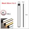 10-60CM LED Motion Sensor Night Light Rechargeable Under Cabinet Lights Wireless Lamp Wardrobe Kitchen Cabinet Bedroom Lighting