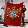 FC Bayern München logo printed throw blanket—soft,warm;versatile blanket for all seasons—perfect as &air-conditioning throw,nap blanket
