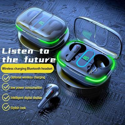 TWS Wireless Bluetooth 5.3 Earphone Supoort Wireless Charging LED Sports In-Ear Headphones Gaming Headset Bluetooth Earbuds