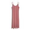 High-end design shoulder strap dress women's new summer loose and slim inner wear over-the-knee vest dress