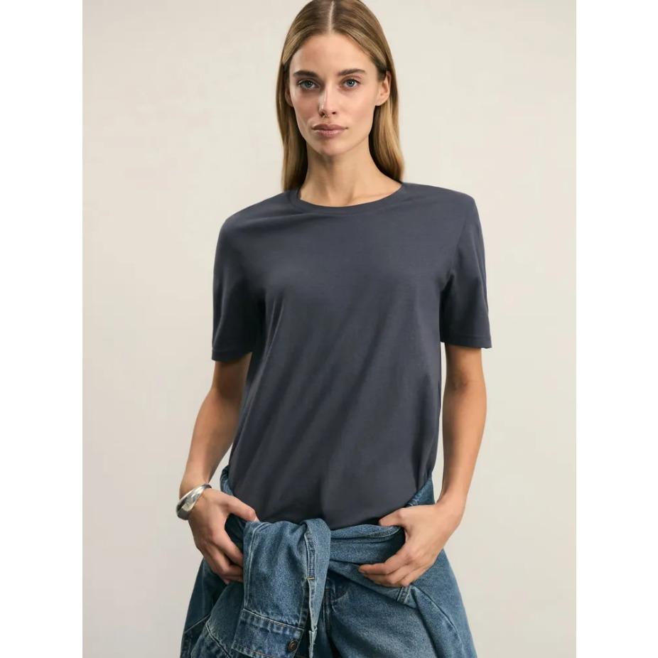 Leisure Breathable Solid Color Summer Women T Shirt Round Neck Cotton Short Sleeve T-Shirts Couples Tees