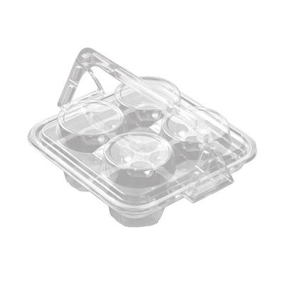 4-Cavity Transparent Cupcake & Muffin Carrier Boxes (20 Sets)
