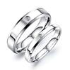 Trendy Non-Fading Diamond-Inlaid Couple Rings: Elegant Plain Band Design for Men & Women – Popular European & American Style.
