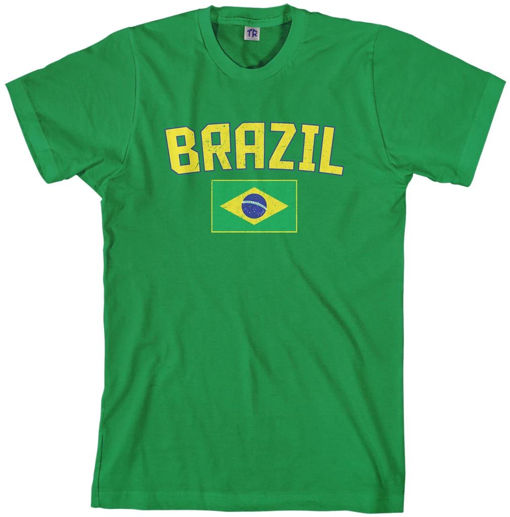 Threadrock Men s Brazil Flag T shirt Brazilian Rio de Janeiro M