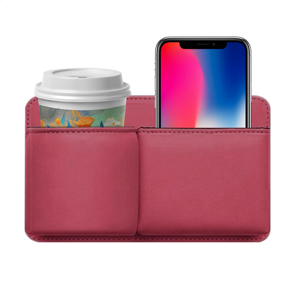 Backseat Cup Holder Leather Bottle Holder For Car Backseat Automotive Storage Organization For Truck RV Automotive Pickup Sedan