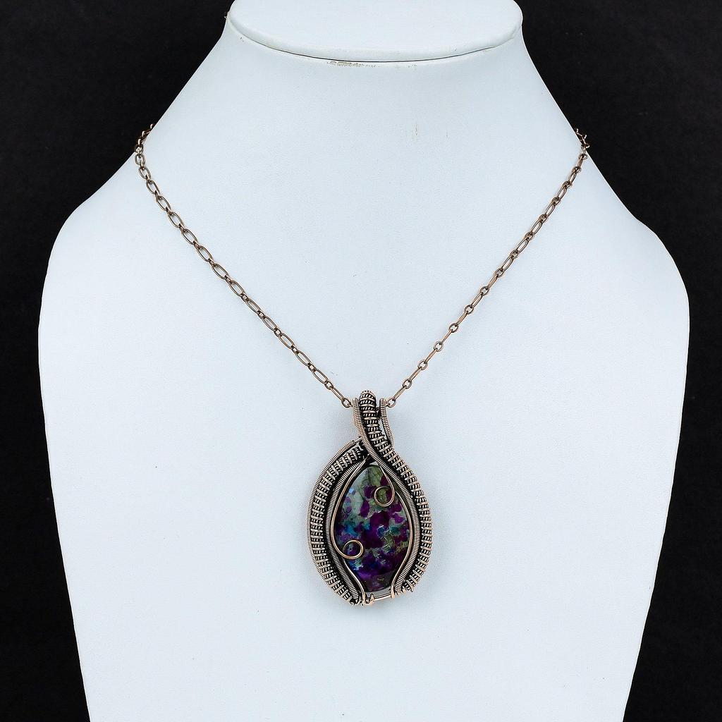 Multi Fire Labradorite Pendant Gemstone Pendant Copper Wire Wrapped Pendant Handmade Pendant Unique Copper Jewelry Designer Pendant For Gift