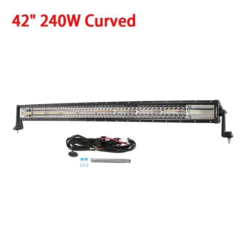 Auxbeam 22/30/42inch 6 Modes Combo Beam LED Work Light Bar with Memory Function for Truck Pickup Offroad