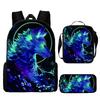 Backpack Unicorn Unicorn Animal Student School Bag, Digital Color Printing Animation Cartoon Backpack