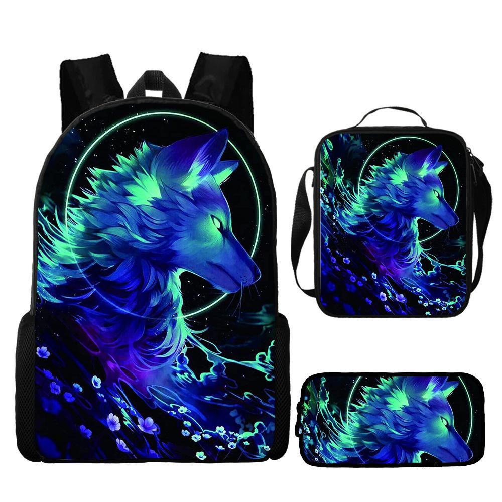Backpack Unicorn Unicorn Animal Student School Bag, Digital Color Printing Animation Cartoon Backpack 17inch backpack