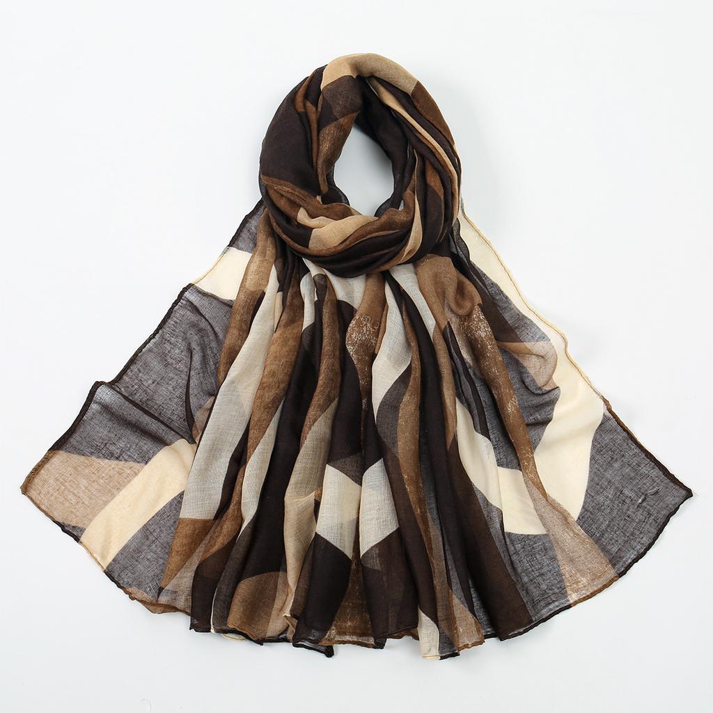 Fashion Georgette Multi-Colored Silk Scarf Women'S Scarf Thin Headscarf Sun Protection Shawl Women'S Versatile Travel Po