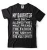 Father Day Gift TT-shirt, Father Gift From Daughter, Father Against Dating T-shirt