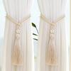 2pcs French Minimalist Style Creative Adjustable Curtain Straps Decorative Rope Curtain Buckle Multi-color Options